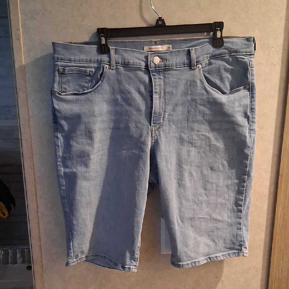 Womens Levi's Light Blue Bermuda Jean Shorts
